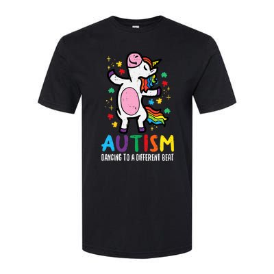 Autism Awareness Uncicorn Dancing Different Beat Girl Softstyle® CVC T-Shirt