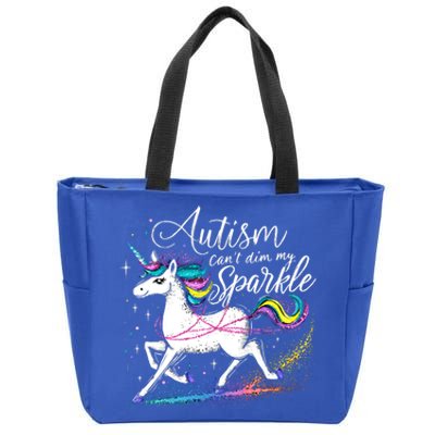 Autism Awareness Unicorn Gift Utism Mom Great Gift Zip Tote Bag