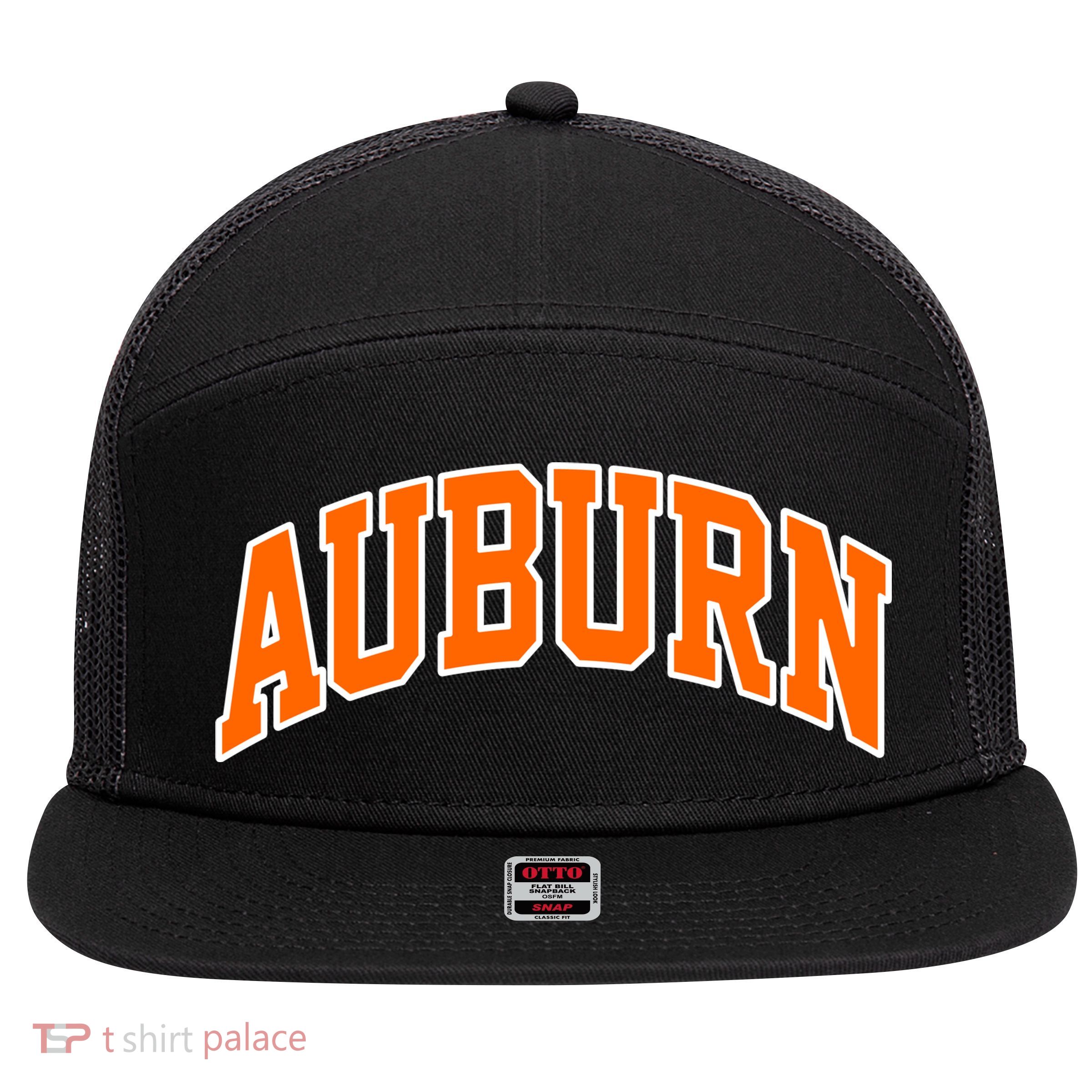 Auburn 7 Panel Mesh Trucker Snapback Hat
