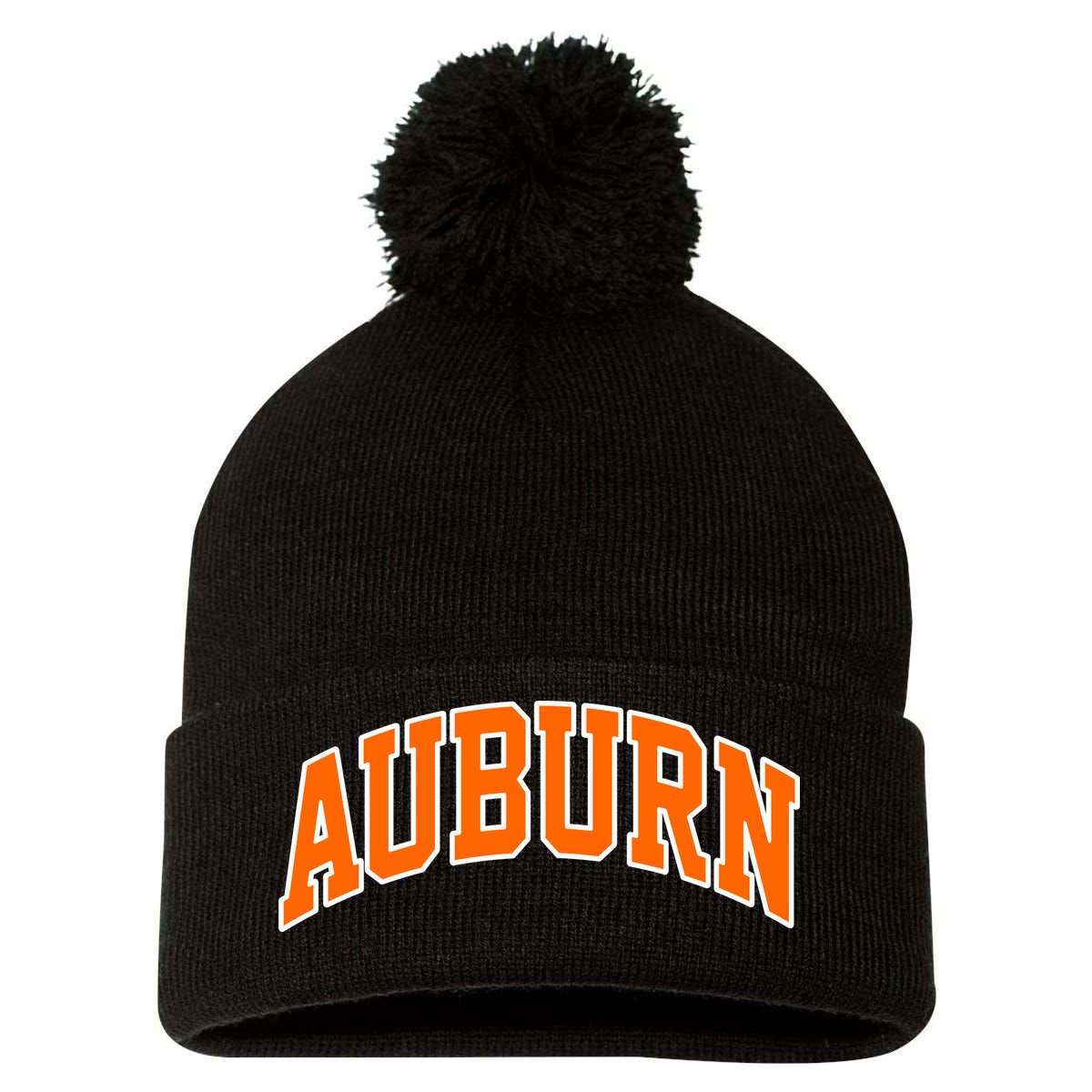 Auburn Pom Pom 12in Knit Beanie