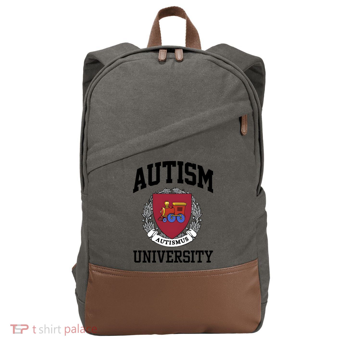 Autism Autismus University Autism Awareness Lover Cotton Canvas Backpack