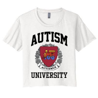 Autism Autismus University Autism Awareness Lover Crop Top