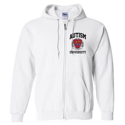 Autism Autismus University Autism Awareness Lover Full Zip Hoodie