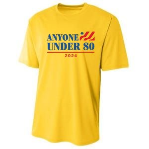 Americans Anyone Under 80 2024 Performance Sprint T-Shirt