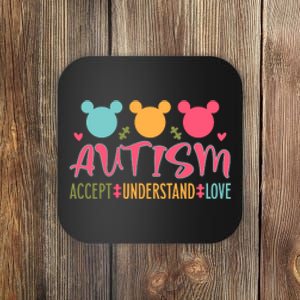 Autism Accept Understand Love Autism Awareness Month Coaster