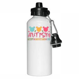 Autism Accept Understand Love Autism Awareness Month Aluminum Water Bottle