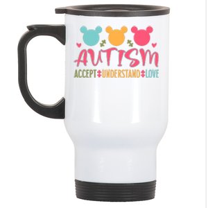 Autism Accept Understand Love Autism Awareness Month Stainless Steel Travel Mug