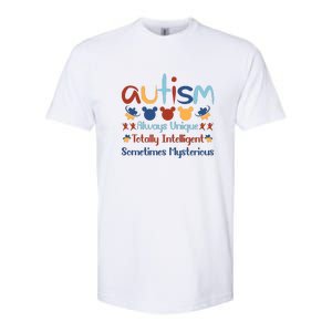 Autism Always Unique Totally Intelligent Sometimes Mysterious Softstyle CVC T-Shirt