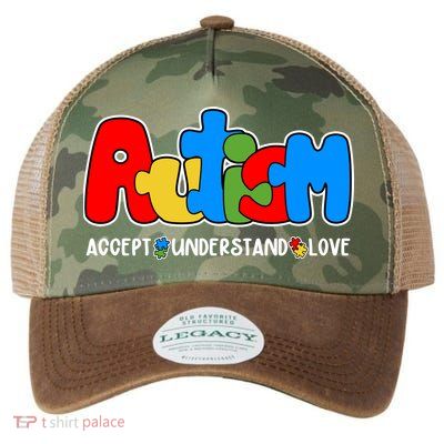 Autism Accept Understand Love Awareness Legacy Tie Dye Trucker Hat