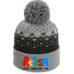 Autism Accept Understand Love Awareness The Baniff Cuffed Pom Beanie