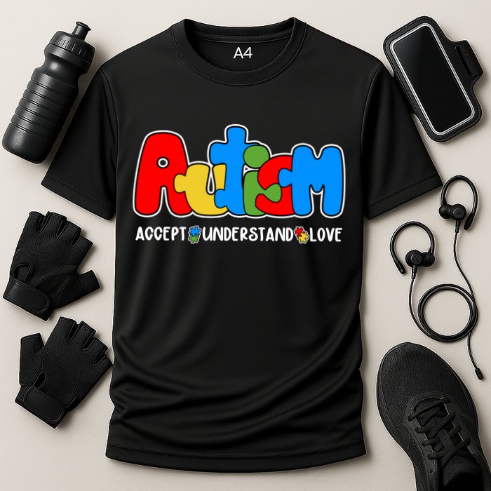Autism Accept Understand Love Awareness Cooling Performance Crew T-Shirt