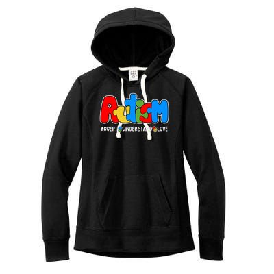 Autism Accept Understand Love Awareness Women's Fleece Hoodie