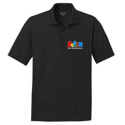 Autism Accept Understand Love Awareness PosiCharge RacerMesh Polo