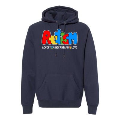 Autism Accept Understand Love Awareness Premium Hoodie