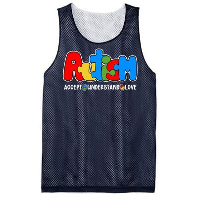 Autism Accept Understand Love Awareness Mesh Reversible Basketball Jersey Tank