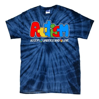 Autism Accept Understand Love Awareness Tie-Dye T-Shirt