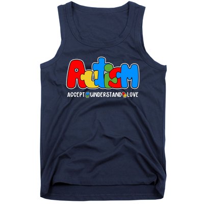 Autism Accept Understand Love Awareness Tank Top