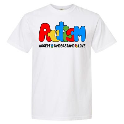 Autism Accept Understand Love Awareness Garment-Dyed Heavyweight T-Shirt