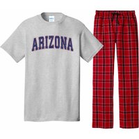 Arizona Az Vintage Athletic Sports Pajama Set