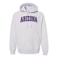 Arizona Az Vintage Athletic Sports Premium Hoodie