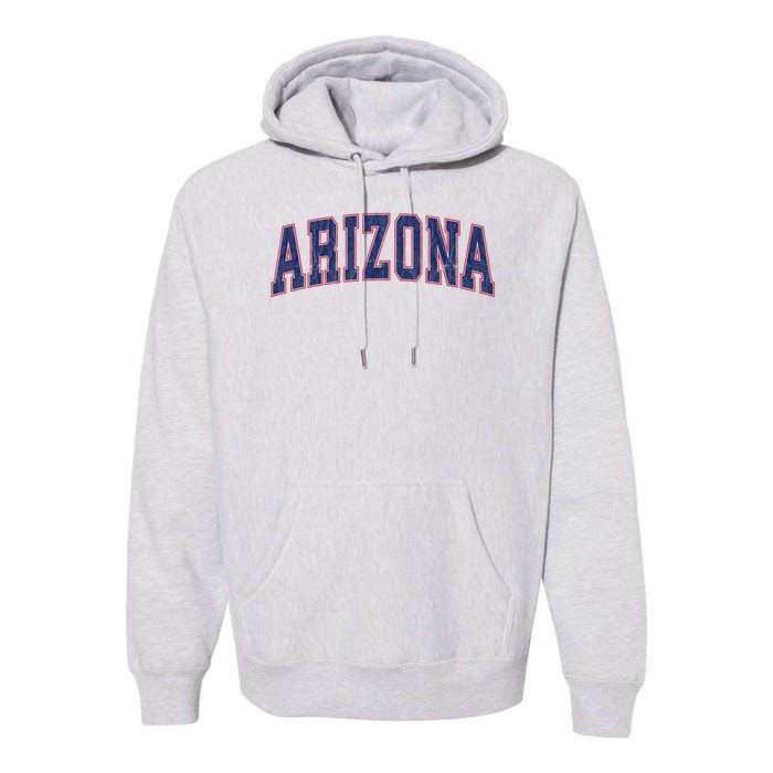 Arizona Az Vintage Athletic Sports Premium Hoodie