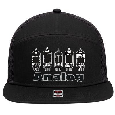 Aesthetic Analog Vacuum Tubes Audio Design 7 Panel Mesh Trucker Snapback Hat