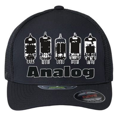 Aesthetic Analog Vacuum Tubes Audio Design Flexfit Unipanel Trucker Cap