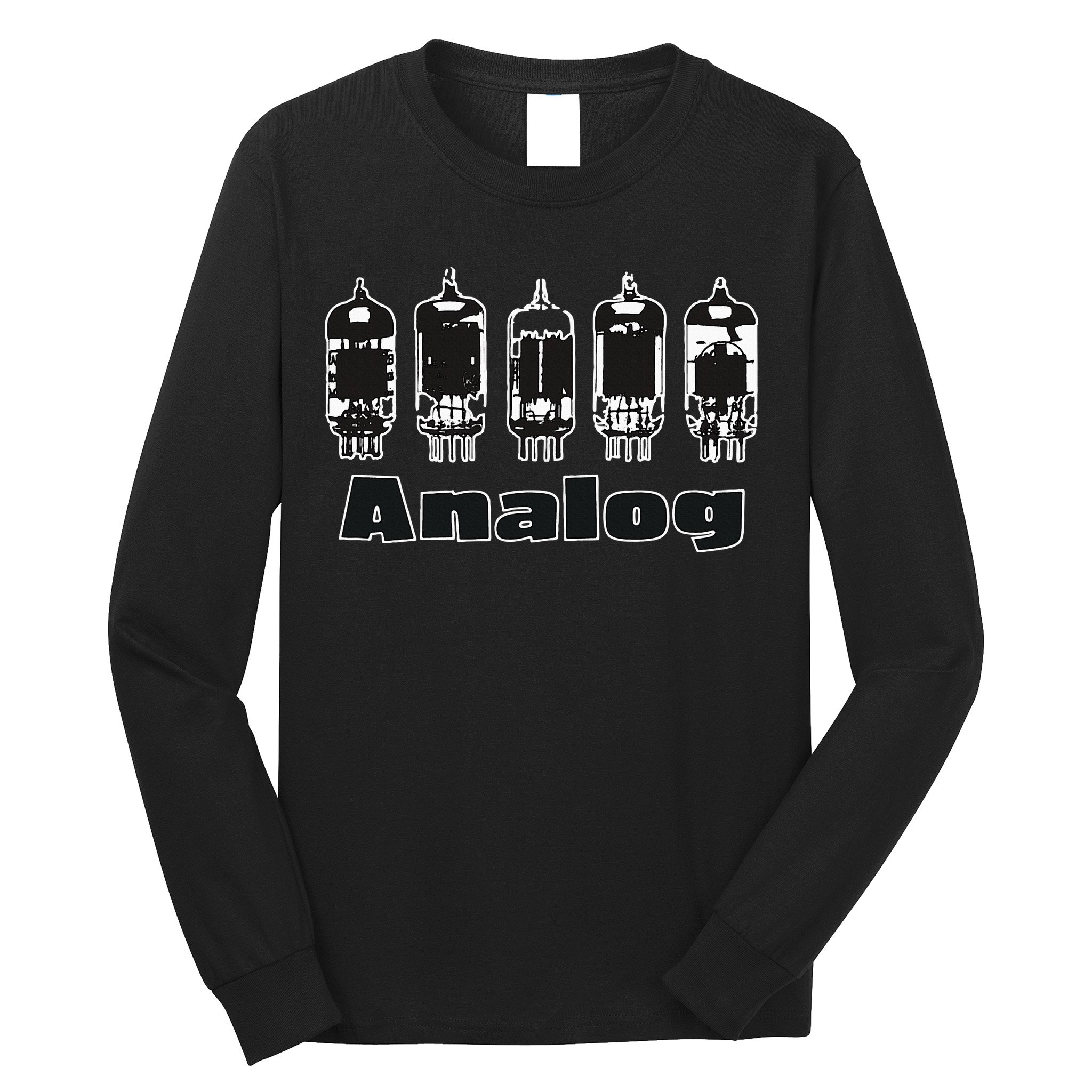 Aesthetic Analog Vacuum Tubes Audio Design Long Sleeve Shirt