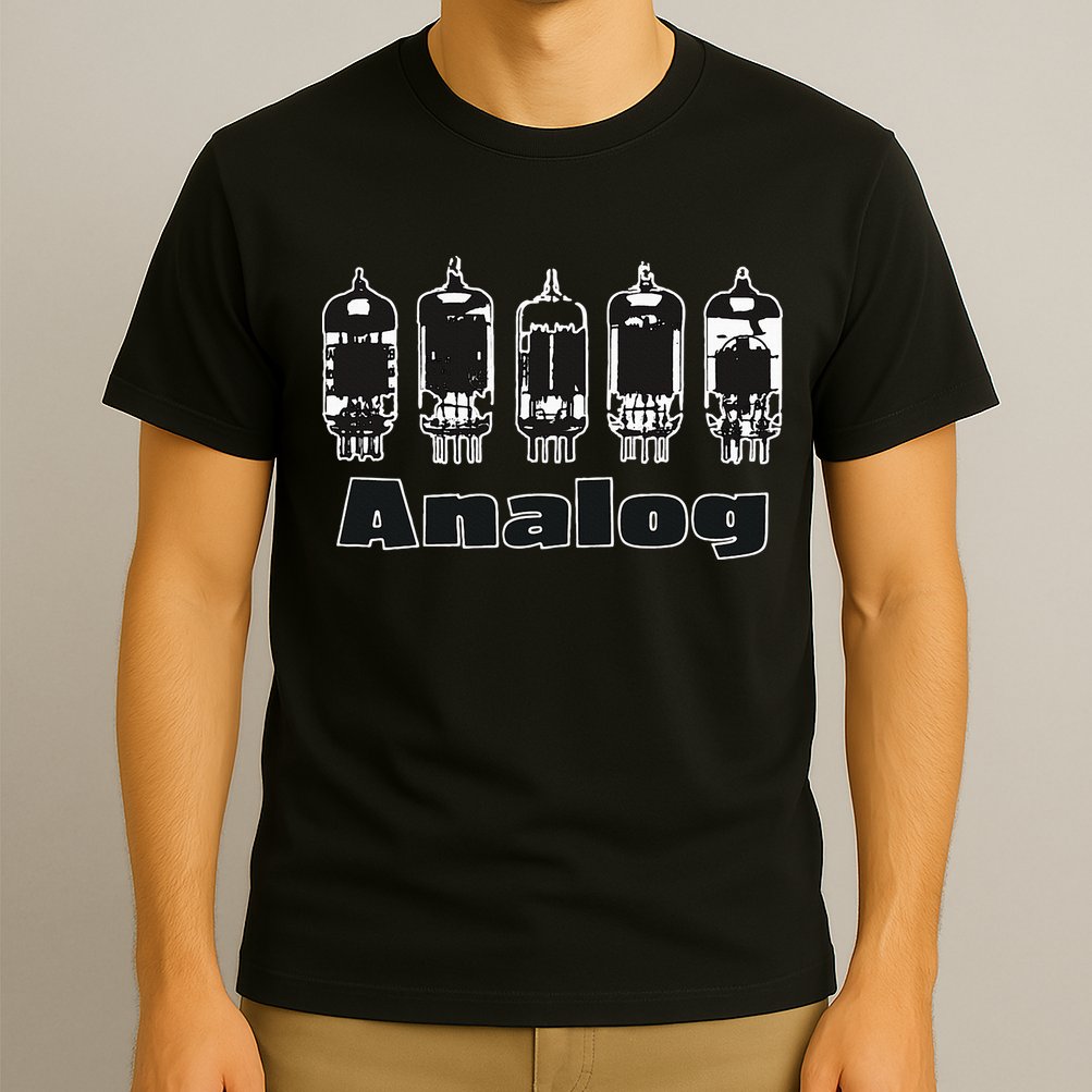 Aesthetic Analog Vacuum Tubes Audio Design T-Shirt