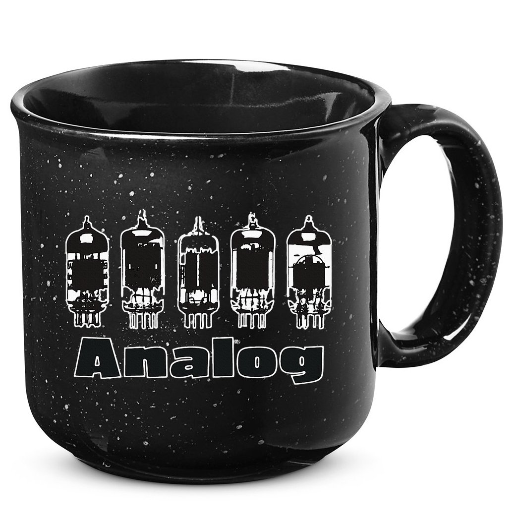 Aesthetic Analog Vacuum Tubes Audio Design 15oz Campfire Ceramic Mug