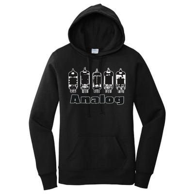 Aesthetic Analog Vacuum Tubes Audio Design Women's Pullover Hoodie
