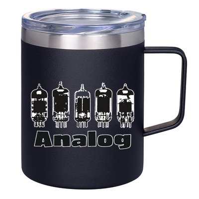 Aesthetic Analog Vacuum Tubes Audio Design 12oz Stainless Steel Coffee Mug