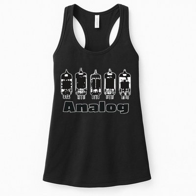 Aesthetic Analog Vacuum Tubes Audio Design Womens Tank Top