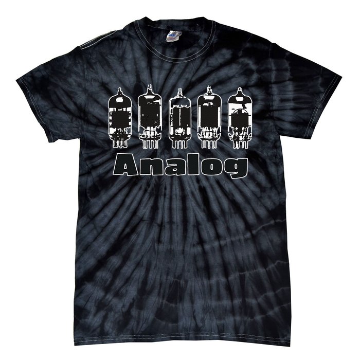 Aesthetic Analog Vacuum Tubes Audio Design Tie-Dye T-Shirt