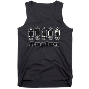 Aesthetic Analog Vacuum Tubes Audio Design Tank Top