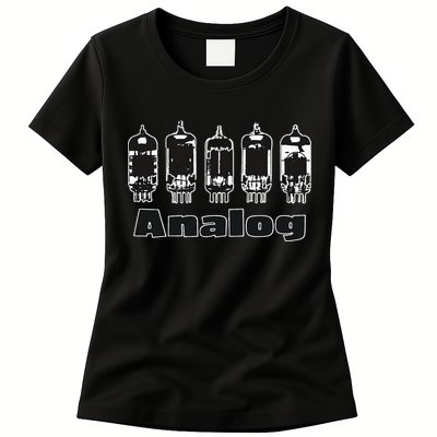 Aesthetic Analog Vacuum Tubes Audio Design Womens T-Shirt