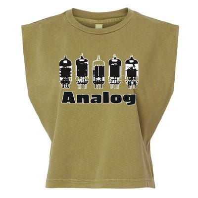 Aesthetic Analog Vacuum Tubes Audio Design Garment-Dyed Women's Muscle Tee