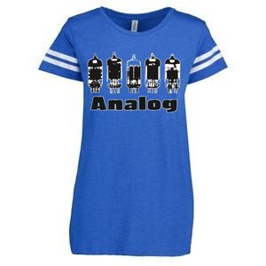 Aesthetic Analog Vacuum Tubes Audio Design Enza Ladies Jersey Football T-Shirt