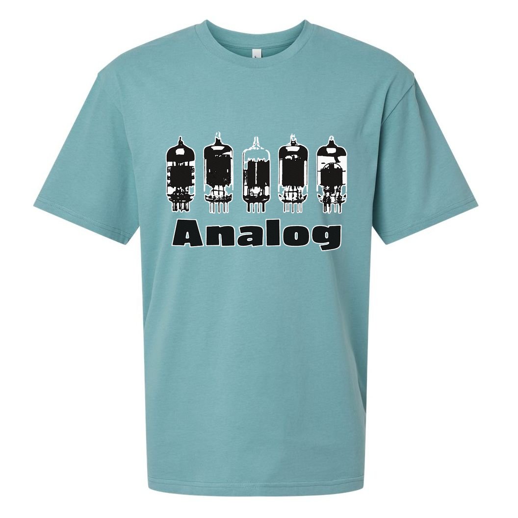 Aesthetic Analog Vacuum Tubes Audio Design Sueded Cloud Jersey T-Shirt