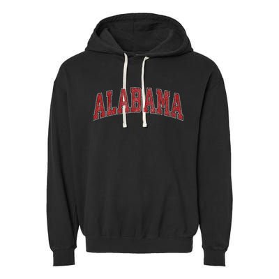 Alabama Al Vintage Sports Design Gifts Garment-Dyed Fleece Hoodie