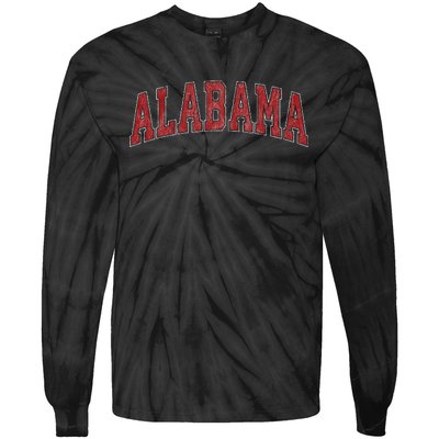 Alabama Al Vintage Sports Design Gifts Tie-Dye Long Sleeve Shirt