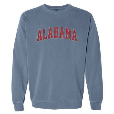 Alabama Al Vintage Sports Design Gifts Garment-Dyed Sweatshirt