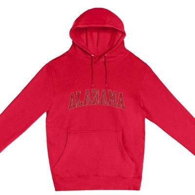 Alabama Al Vintage Sports Design Gifts Premium Pullover Hoodie