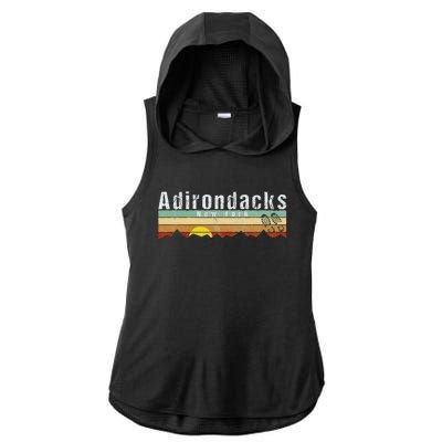 Adirondacks Apparel Vintage Adirondacks Hiking Ladies PosiCharge Tri-Blend Wicking Draft Hoodie Tank