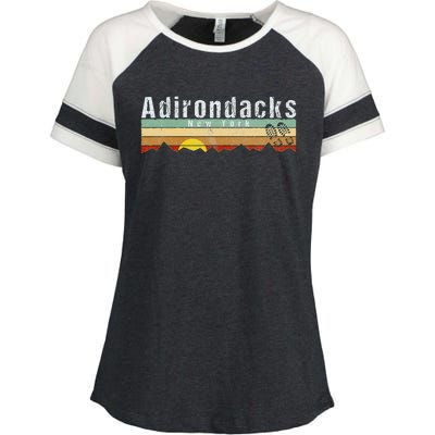 Adirondacks Apparel Vintage Adirondacks Hiking Enza Ladies Jersey Colorblock Tee