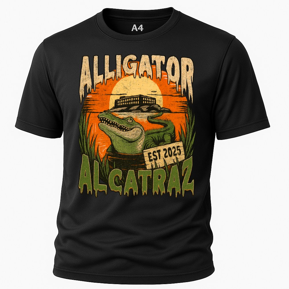 Alligator Alcatraz Vintage Gator Est 2025 Cooling Performance Crew T-Shirt
