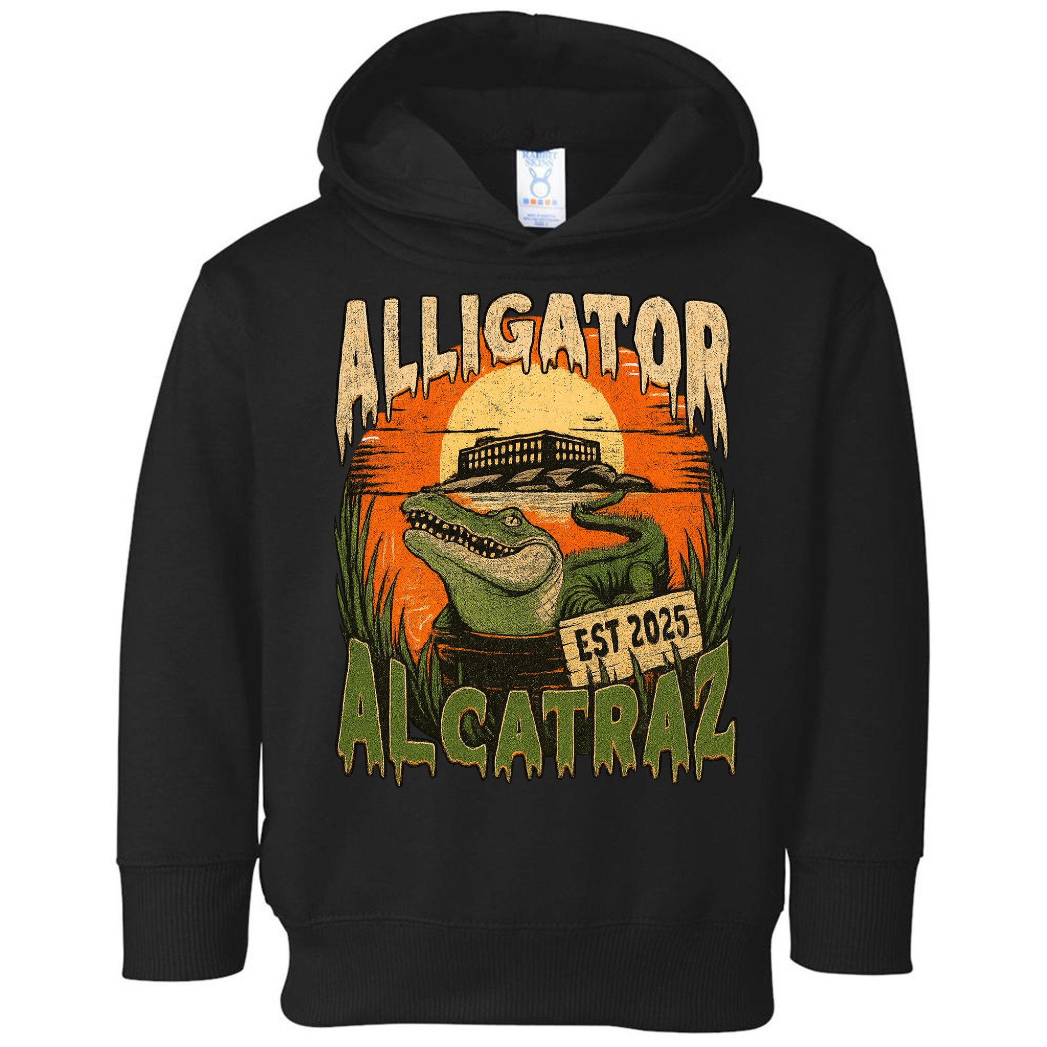 Alligator Alcatraz Vintage Gator Est 2025 Toddler Hoodie