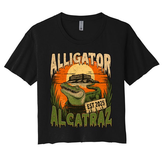 Alligator Alcatraz Vintage Gator Est 2025 Women's Crop Top Tee
