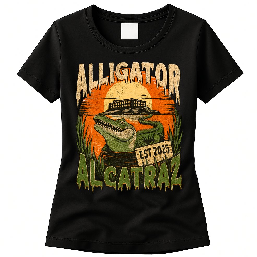 Alligator Alcatraz Vintage Gator Est 2025 Womens T-Shirt