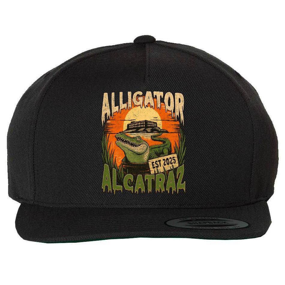 Alligator Alcatraz Vintage Gator Est 2025 Wool Snapback Cap